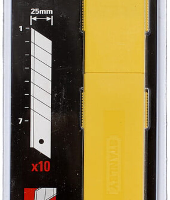 Lames de cutters STANLEY 25mm – distributeur 10 lames