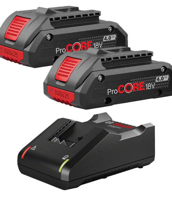 Lot de 2 batteries ProCore 4Ah + chargeur GAL 18V-40 Bosch Professional