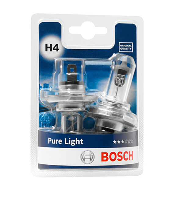 Pack de 2 Ampoules BOSCH 1987301410 H4 Plus 200 Pure Light  12V 60/55W