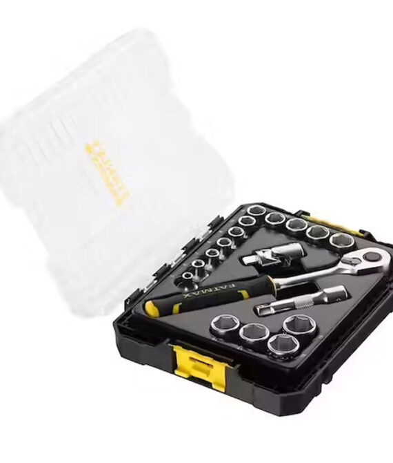 Coffret de douilles stakbox m – 3/8’’ – jeu de 18 pcs – fatmax – STANLEY – FMMT98102-0