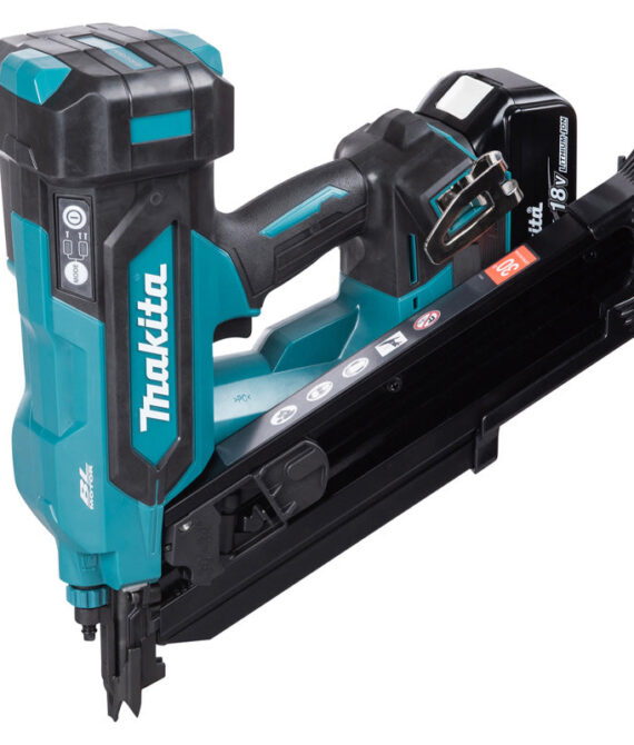 Cloueur de charpente 90mm pointes en D 34 º LXT MAKITA DBN900RTE BL1850B X 2 + chargeur DC18RC