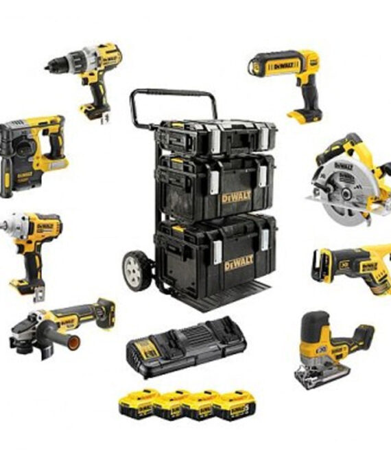 Kit 8 outils DEWALT DCK856P4-QW XR 18V + 4 batteries 5Ah Li-Ion
