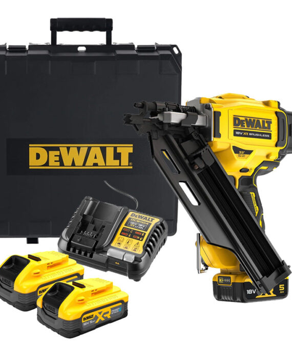 Cloueur de charpente DEWALT DCN930P2-QW XR 18V 5Ah Li-Ion Brushless