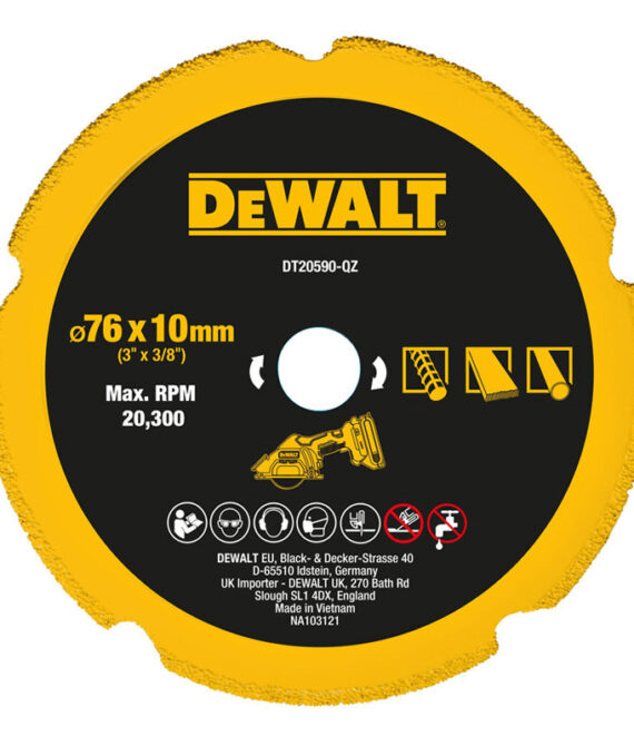 Disque 76 mm diamant Multi-Matériaux DEWALT DT20590-QZ