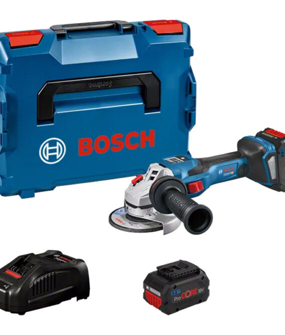 Meuleuse Ø125mm BOSCH GWS 18V-15 SC + 2 batteries Procore 18V 5.5 Ah + 1 chargeur GAL 18V-160 – L-Boxx