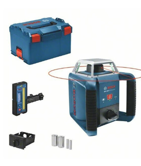Laser rotatif BOSCH GRL 400 H + Cellule de réception LR 45 + Batteries NiMH en L-Boxx