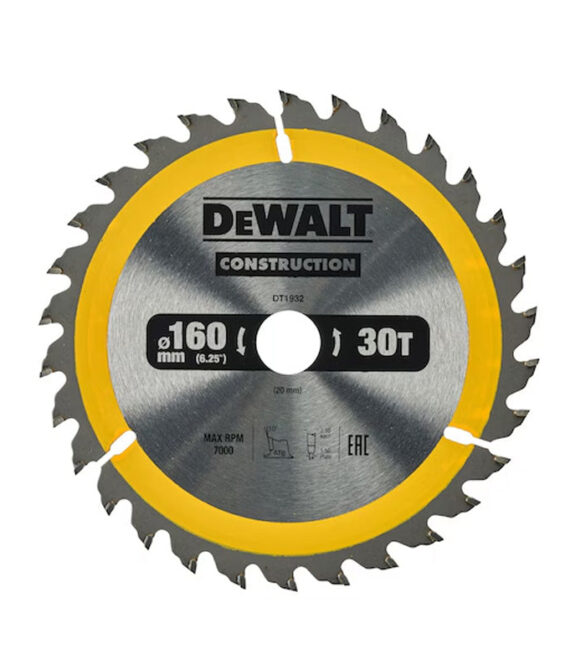 Lame de scie circulaire portative DEWALT Carbure Construction