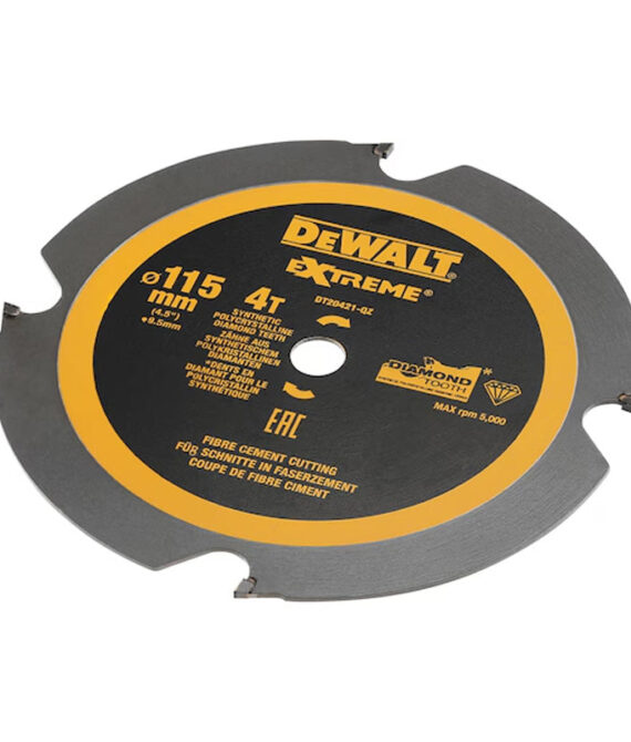 Lame de scie circulaire portative Ø115×9,5mm 4 dents DEWALT DT20421-QZ  denture diamant