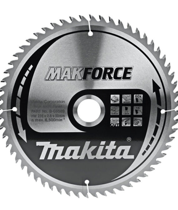 Lames carbure &lsquo;MakForce&rsquo;, pour bois, pour scies circulaires MAKITA