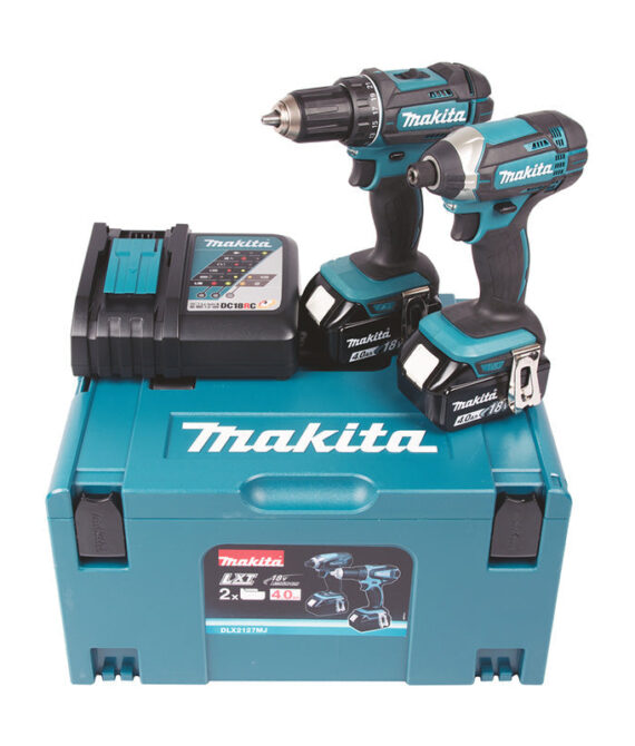 Pack 2 outils perceuse DDF482 + visseuse DTD152 18 V Li-Ion MAKITA DLX2127MJ avec 2 batteries 4,0 Ah et coffret Makpac
