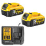 Pack ÉNERGIE DEWALT 2 Batteries 5,0 Ah 18V DCB184-XJ et un chargeur DCB115-XJ
