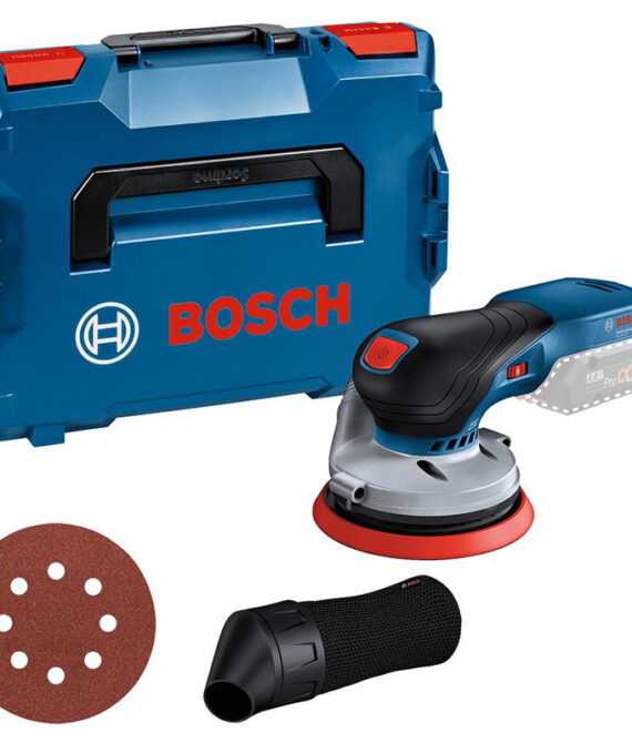 Ponceuse excentrique sans-fil BOSCH 0601372200 GEX 18V-125 dans L-boxx 136 avec disques (sans batteries, sans chargeur)