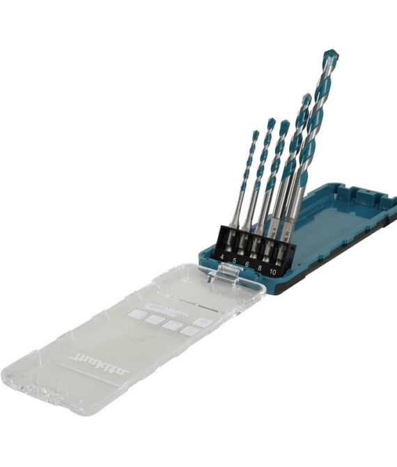 Coffret de 5 forets Multi-matériaux HEXA 1/4&prime; MAKITA E-16732