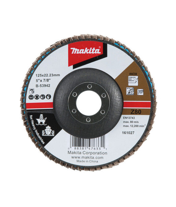 Disque à lamelles Ø 125 x 22,23 mm, Z80, Métaux, Acier MAKITA  B-53942