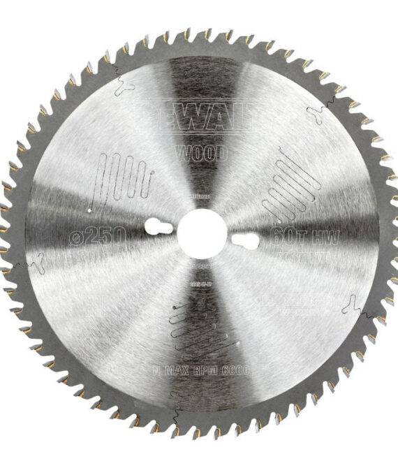 Lame de scie circulaire Ø250x30mm 60 dents DEWALT DT4351-QZ Extreme Workshop