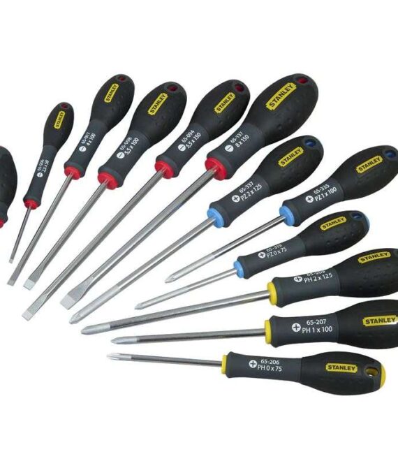 Jeu de 12 tournevis FATMAX STANLEY FMHT65426-0 électricien et mécanicien (phillips et pozidriv)