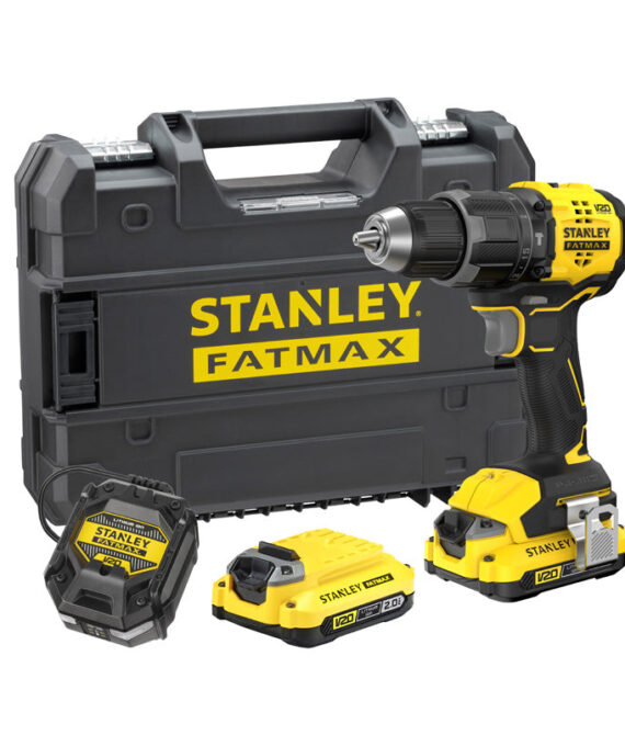 Perceuse Visseuse À Percussion 60 Nm Brushless – Lithium 18V – 2 Batteries 2 Ah En Kit  – SFMCD716D2T-QW STANLEY FATMAX V20