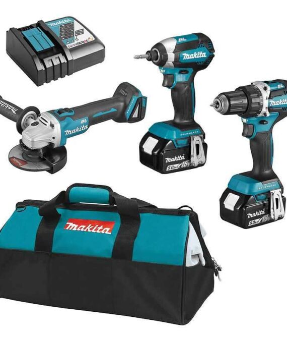 Pack 3 Outils MAKITA DLX3125TX1 (DDF484 + DTD153 + DGA506) 18V LXT Li-Ion (2 x 5Ah)