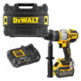 Perceuse visseuse à percussion 54V DEWALT DCD999T1-QW Brushless avec une batterie 6,0 Ah FLEXVOLT